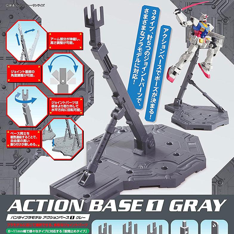 1/100 Display Stand Action Base 1 GRAY